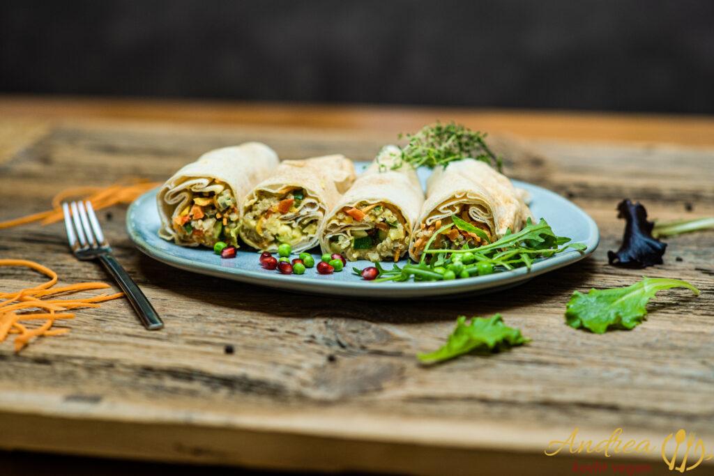 Gemüse in Brotfladen