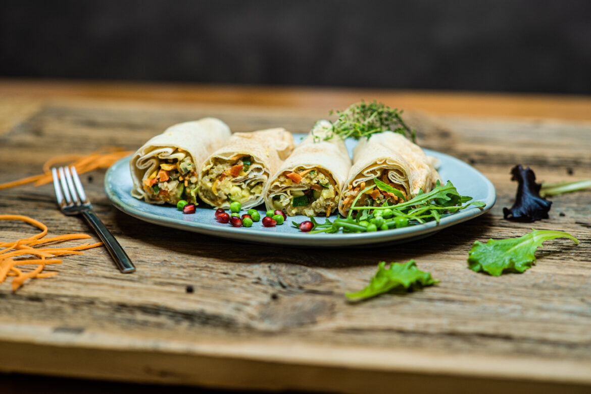 Gemüse in Brotfladen